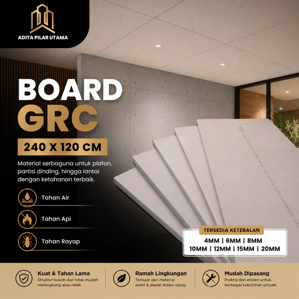 BOARD GRC 240X120cmX8mm (AA)