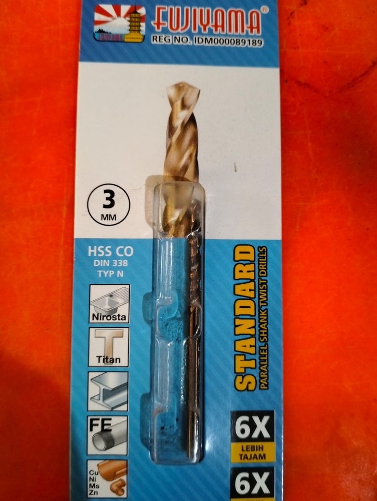 BOR KAYU/BESI 3MM COBALT FUJIYAMA