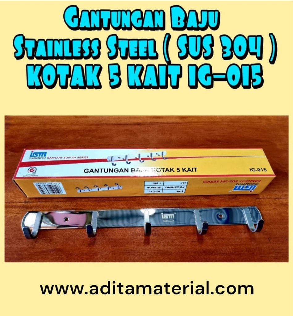 CAPSTOK BAJU 5 KAIT STAINLESS IGM