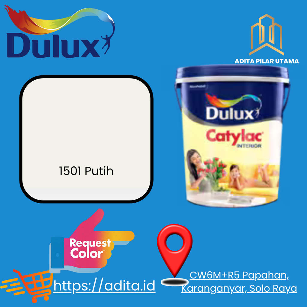 Dulux Catylac CATY Interior 1501T Putih - Galon (5Kg) (AA)