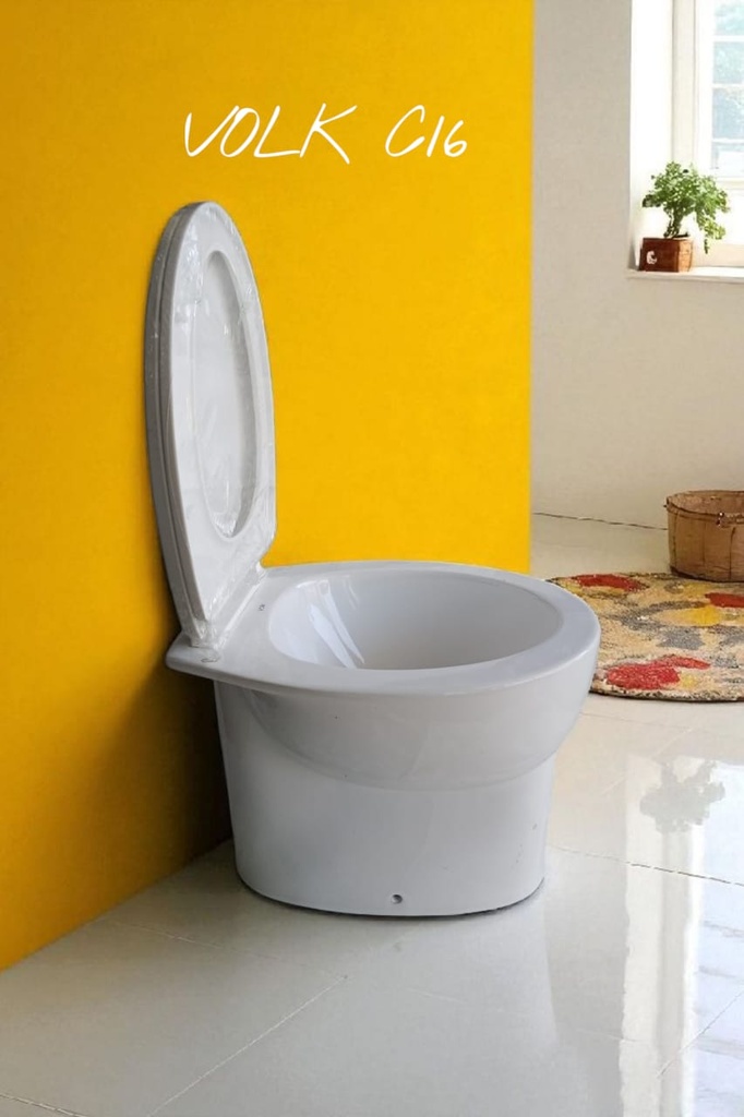 CLOSET MONOBLOK VOLK C16 PUTIH+ TUTUP CLOSET DUKUK