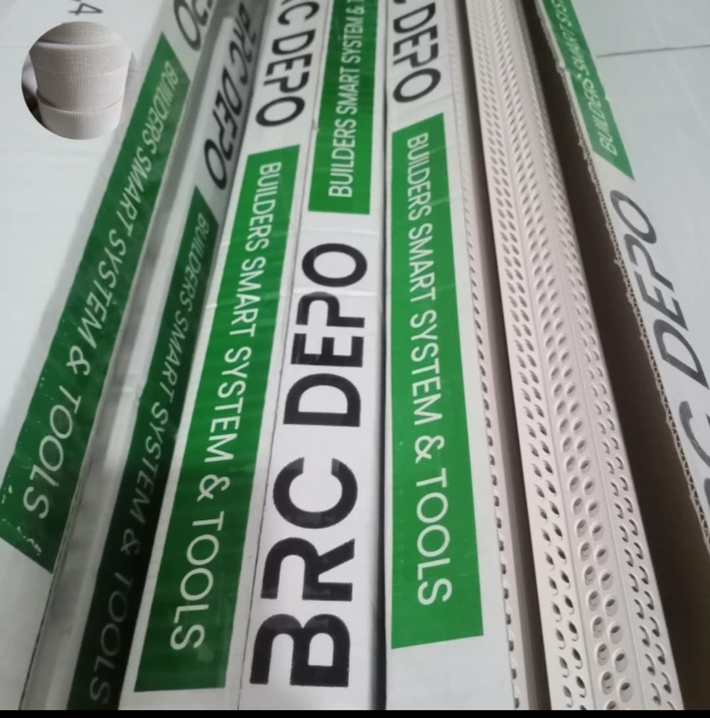 CORNER BEAD UPVC SUDUTAN DALAM TEMBOK 2,4M