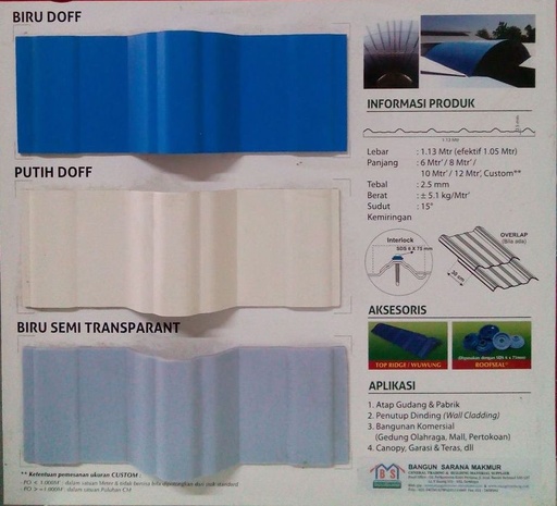 [2006045] FORMAX 1 LAYER TRANSPARAN  L1,13M     -ROOFTOP