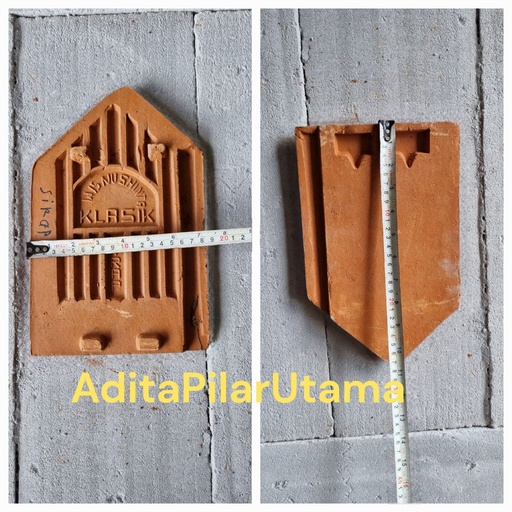 [2010040] GENTENG TANAH LIAT SIRAP 18X20CM (34bj/m2)