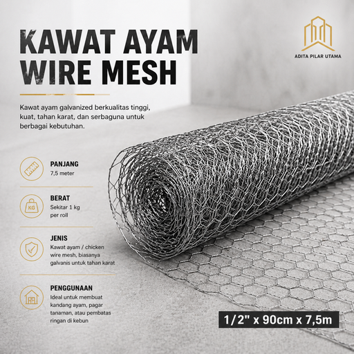 [2112020] KAWAT AYAM WIRE MESH P7,5M