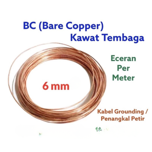 [1604006 (AA)] KAWAT BC 6MM - PENANGKAL PETIR (AA)