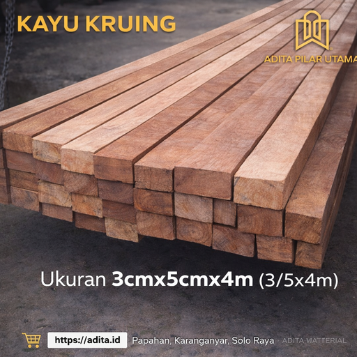 [75305929] Kayu Kruing 3/5 X 4M (AA)