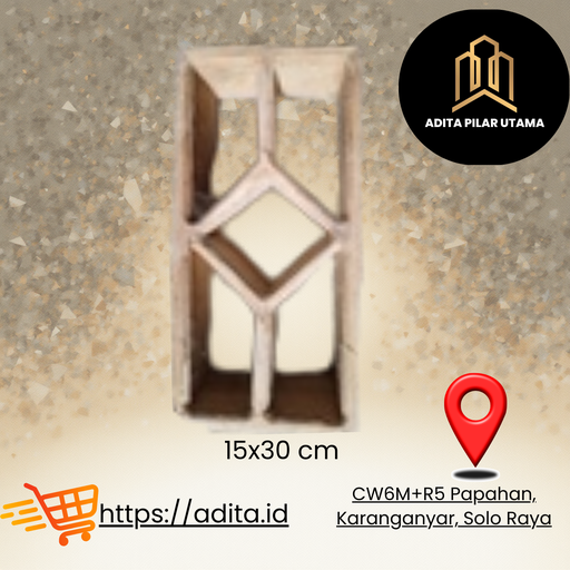 [1510014] ROSTER/ LOSTER KAYU KUPAT 15X30