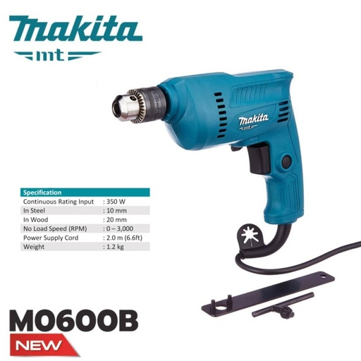 [1603057] MESIN BOR 10MM MAKITA M0600B MT60