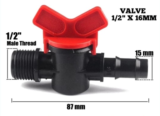 [2308037] NEPEL SAMBUNGAN SELANG Brab VALVE PVC 1/2 stop kran