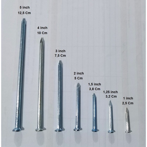 [801245891] PAKU BAJA PUTIH 10CM - 4 INCH