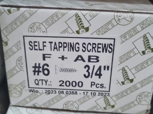 [1608025] PAKU SKRUP FAB 6 X 3/4 (+)