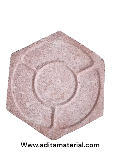 [2312039] PAVING SEGI 6 MOTIF BOLA (6CMX20CM) MERAH (25BJ/M)