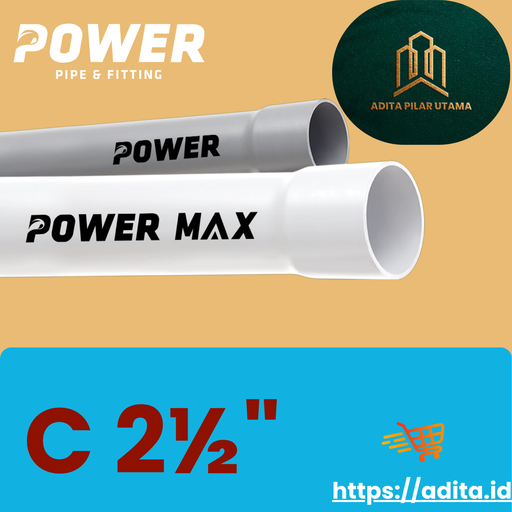 [C21/2D2106023] PIPA PVC C 2½“ POWER MAX PUTIH