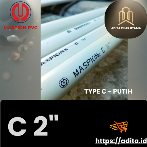 [C2D8060612282] PIPA PVC C 2" MASPION PUTIH