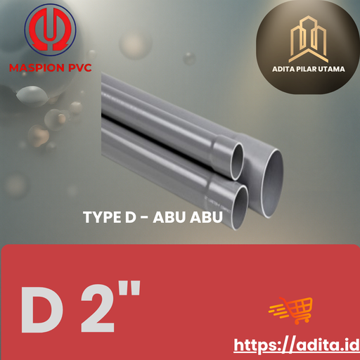 [D2D1807029] PIPA PVC D 2" MASPION ABU