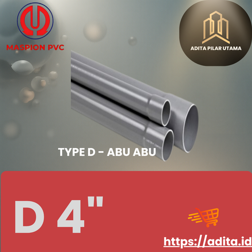 [D4D1807028] PIPA PVC D 4 DIM MASPION ABU