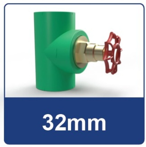 [2404104] PPR STRAIGHT WAY VALVE DN32 RUCIKA