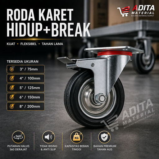 [1907025] RODA KARET 5 INCH RHJ - R125