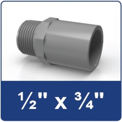 [1707044 SDL1/2X3/4D] SDL SOCK DRAT LUAR 1/2(DRAT) KE 3/4 R