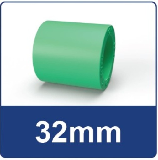 [2212032] PPR COUPLER DN 32 MM RUCIKA