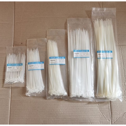[1611004 (AA)] KABEL TIES 25 / TALI KABEL 25CM PUTIH RUSH (AA)