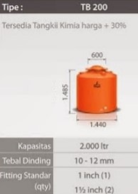 [1706007] TANDON TB200 - 2000 LITER PENGUIN ORANGE