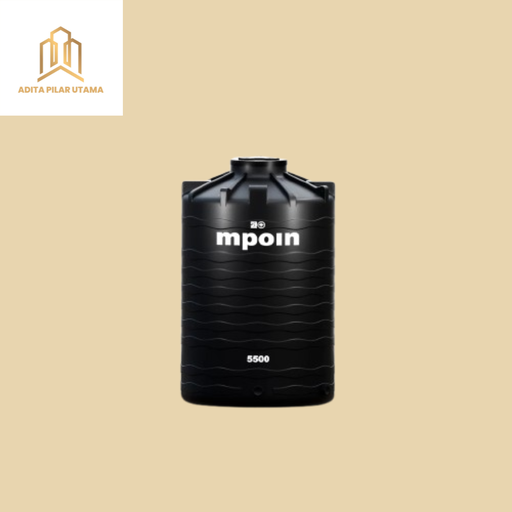 [2305044] MPOIN TANDON MPOIN TANGKI 5300 Liter MPoin W5500 Plus Hitam Ø170XT283CM (AA)