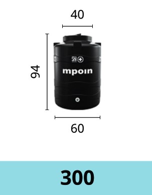 [2305049] MPOIN TANDON MPOIN TANGKI 250LT  MPOIN300 PLUS HITAM