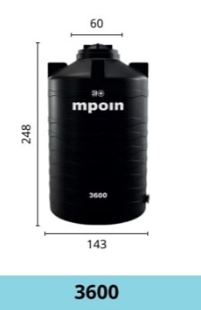 [2305045] MPOIN TANDON MPOIN TANGKI W3600 - 3400 LITER MPOIN3600 PLUS HITAM