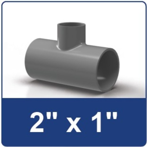 [2207042 T2X1D] TEE 2 X 1 INCH RUCIKA AW