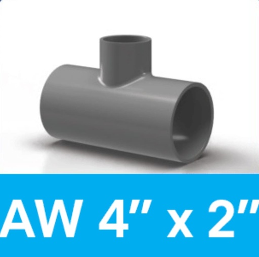 [2405050 T4X2D] TEE 4X2 INCH RUCIKA AW