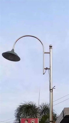 [1802026] TIANG LAMPU HIAS- STAINLESS 1 1/2 DIM