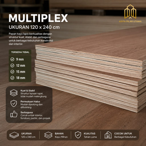 [1512033] Triplek 18mm – Multiplex 1.22 x 2.44 m