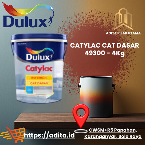 [672119505 (AA)] Dulux Catylac Cat Dasar Interior A931-49300 - 4Kg (AA)