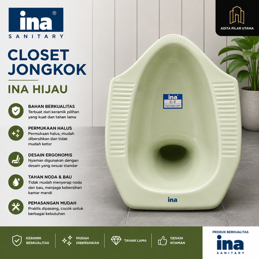 [1609021 (AA)] Closet Jongkok / Kloset Jongkok  INA GREEN (AA)