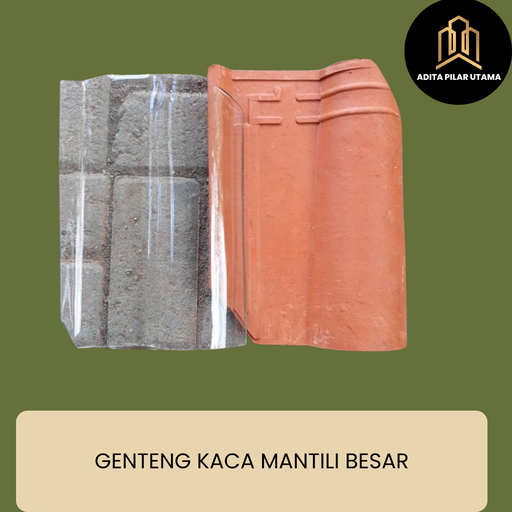 [1703017 (AA)] GENTENG KACA 5mm MANTILI BESAR (AA)