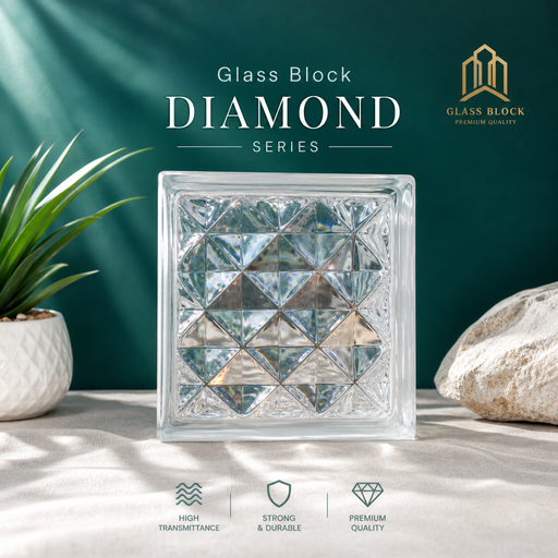 [1503071 (AA)] Glass Block Diamond (AA)