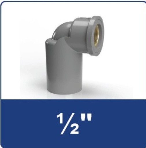 [755555 (AA)] KNEE DRAT 1/2 KUNINGAN RUCIKA MI (METAL INSERTED) (AA)