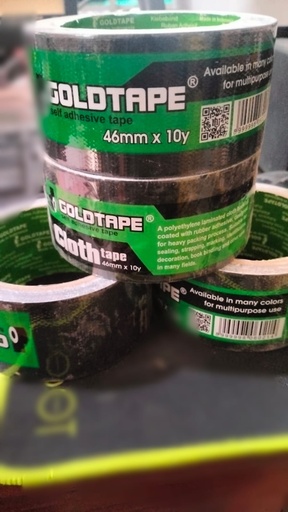 [1910052 (AA)] LAKBAN HITAM TEBAL GOLDTAPE GREEN 46mm x 10y(AA)