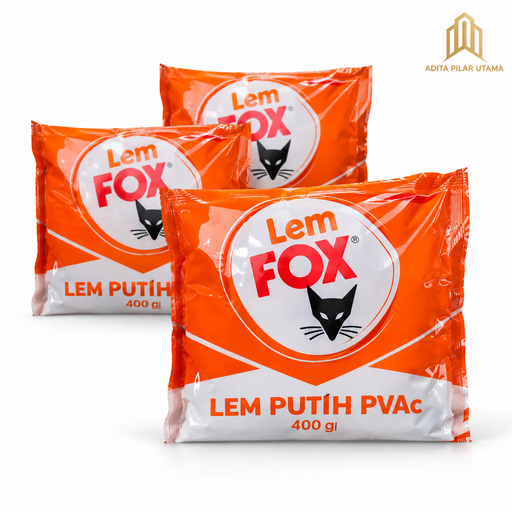 [1602023 (AA)] Lem Putih Lem FOX 400 Gram Plastik Orange (AA)