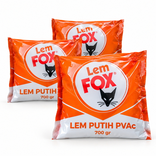 [7622027 (AA)] Lem Putih Lem FOX 700 Gram Plastik Orange (AA)
