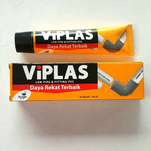[1503102 (AA)] LEM PIPA PVC VIPLAS BERKUALIATAS 40gr (AA)