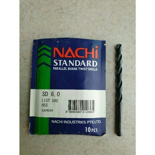 [1703035 (AA)] MATA BOR BESI 6 MM HITAM NACHI (AA)