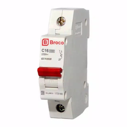 [1008342 (AA)] MCB 1P Broco MCB 16A  - CIRCUIT BREAKER (AA)