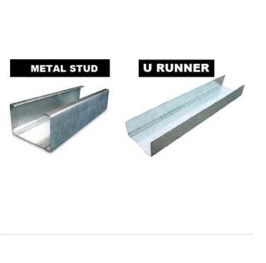 [2212059 (AA)] METAL STUD U RENNER 76X3 (BK) (AA)