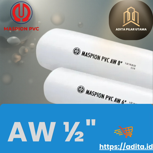 [AW1/2D806061861 (AA)] PIPA PVC AW ½“  MASPION PUTIH (AA)
