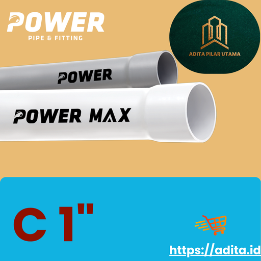 [2012003 (AA)] PIPA PVC C 1 DIM POWER MAX PUTIH (AA)