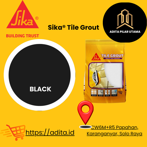 [1708011 (AA)] Sika® Tile Grout Pengisi Nat - Semen Warna  HITAM SIKA TILE (AA)