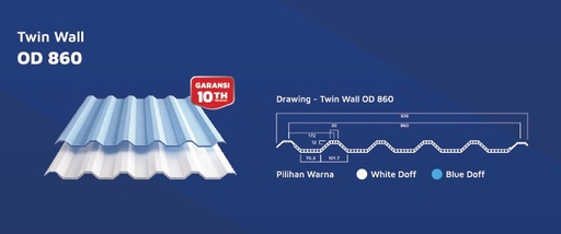[140820241837] DR.SHIELD TWIN WALL OD860 WARNA (PUTIH/BIRU) L 92CM/EF 86CM (AA)